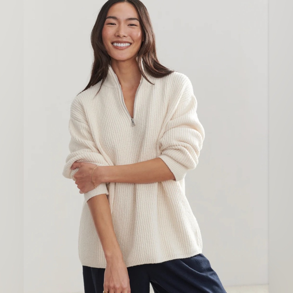 Jenni Kayne Oversized Cotton Half Zip